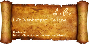 Lövenberger Celina névjegykártya